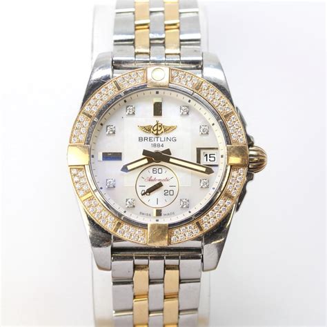 breitling womens galactic|Breitling galactic 41 diamond bezel.